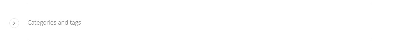 Tags collapsible menu on widget configurations